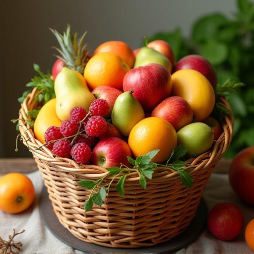 A custom-made fruit basket, perfect as a thoughtful and healthy gift