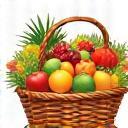 Icon illustrating beautifully arranged fruit baskets